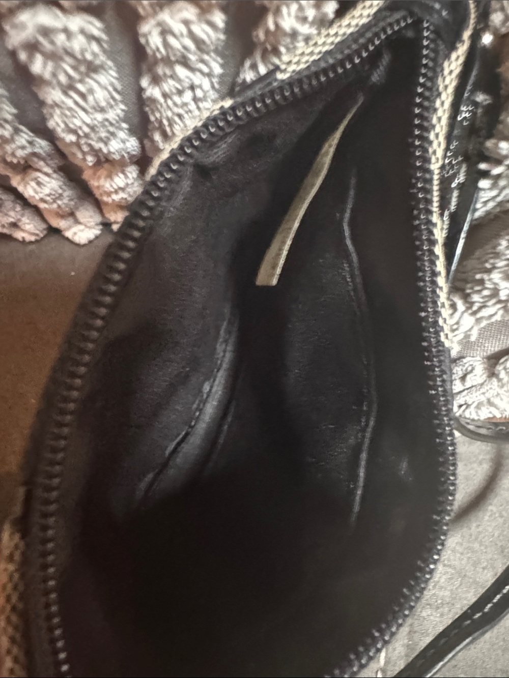 Coach Black and Beige Signature Canvas Wristlet with Strap - Picture 2 of 3